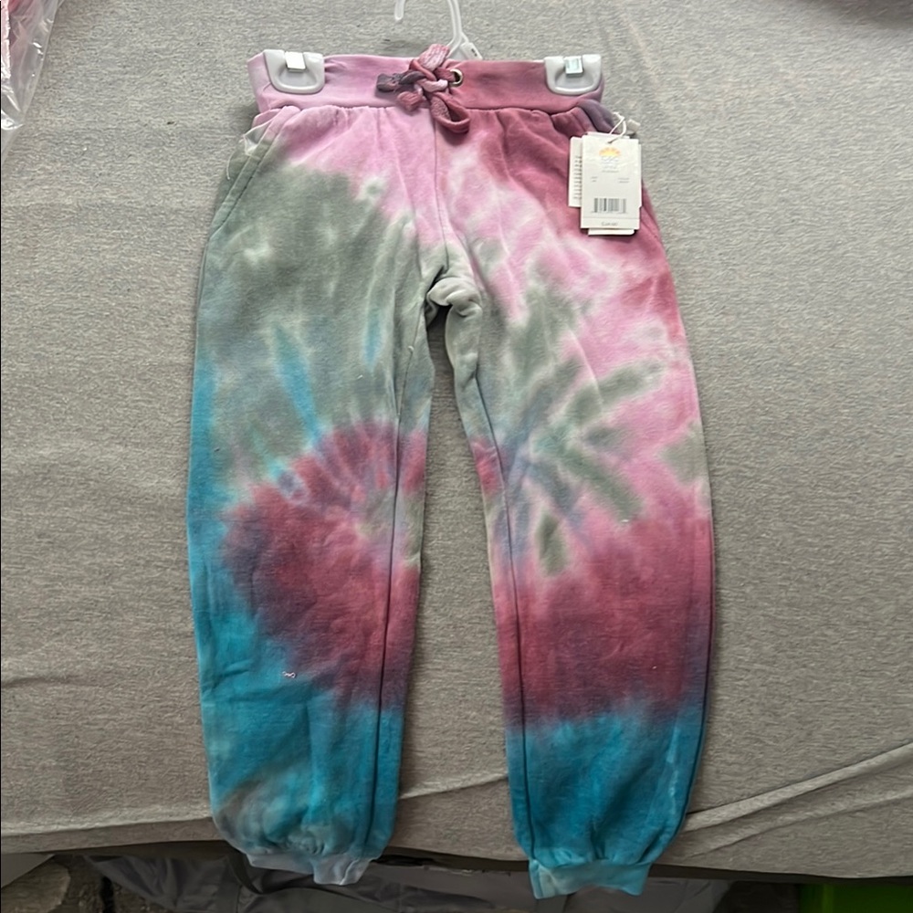 C&C California Pink and Blue Tie-Dye Joggers